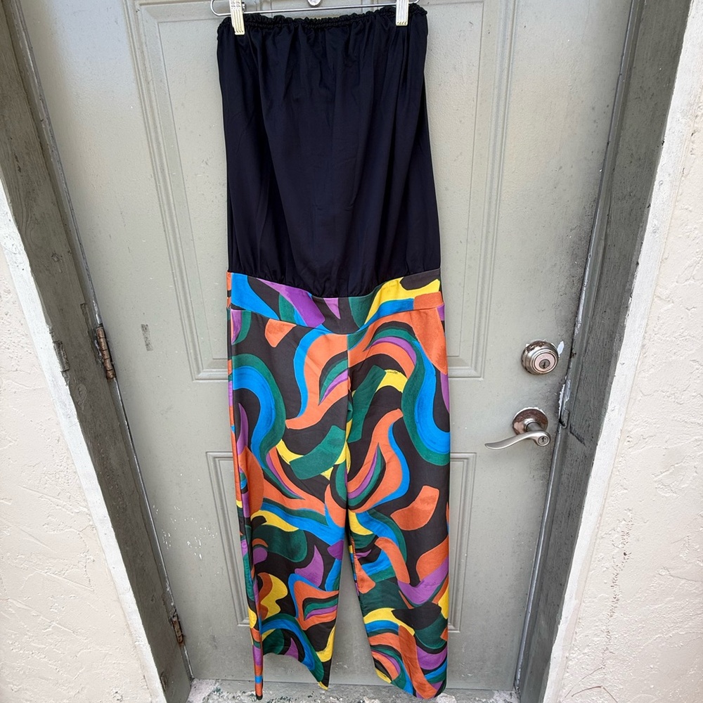 Colorful Abstract Print Jumpsuit